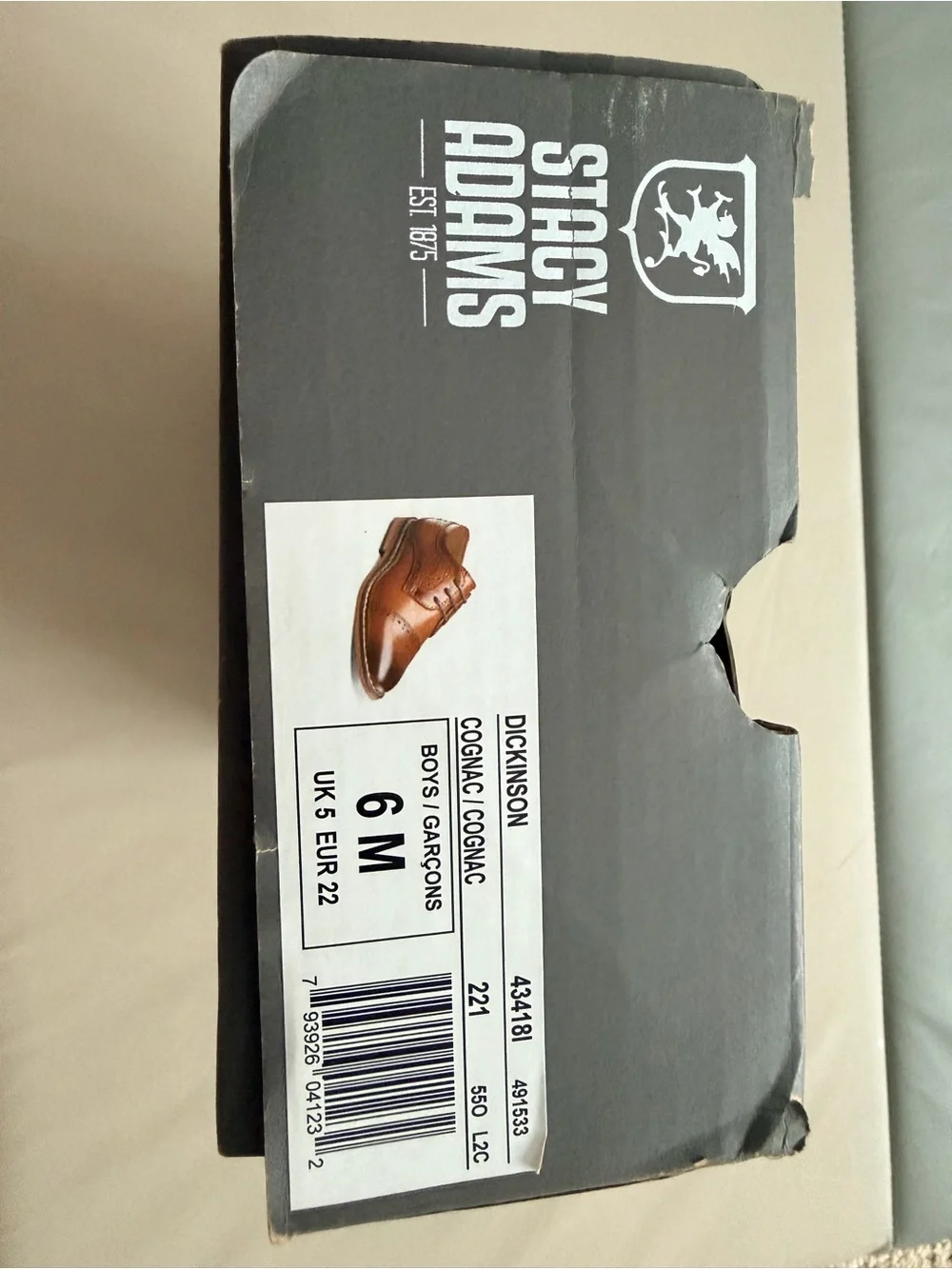 Stacy Adams Toddler Boy Brown Leather Wingtip Oxfords | Size 6